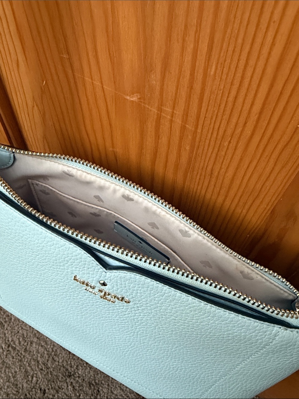 NWOT Kate Spade Harlow Large Top Zip Crossbody Bag - Frosty Sky (C408) - Picture 2 of 5